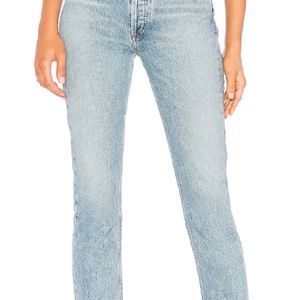 Agolde Riley High Rise Straight Crop Denim